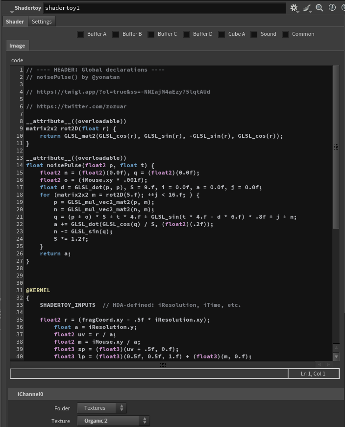 hShadertoy HDA parameters